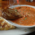 Grilled Cheese and Tomato Basil Soup